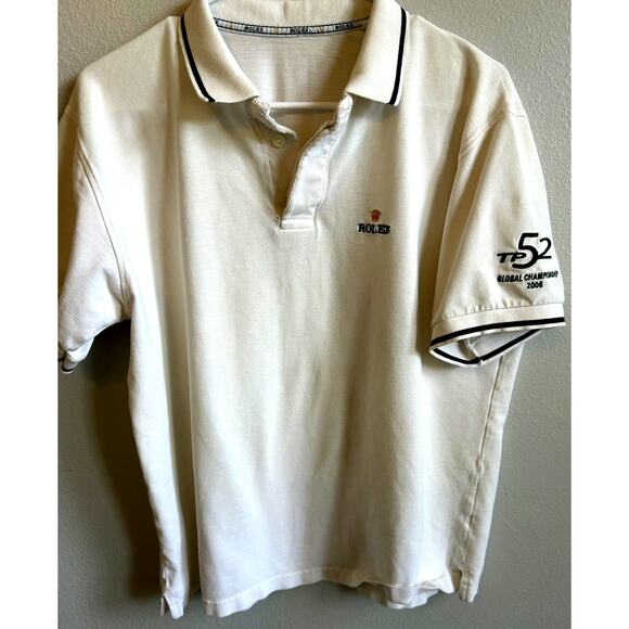 VTG Rolex Polo Shirt Mens L Rare Golf TP 52 Global Championship 2006 Retro Y2K - Picture 5 of 14